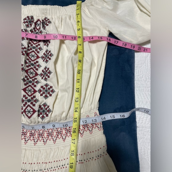 TULAROSA Marietta Off Shoulder Embroidered Dress XS - Picture 10 of 15